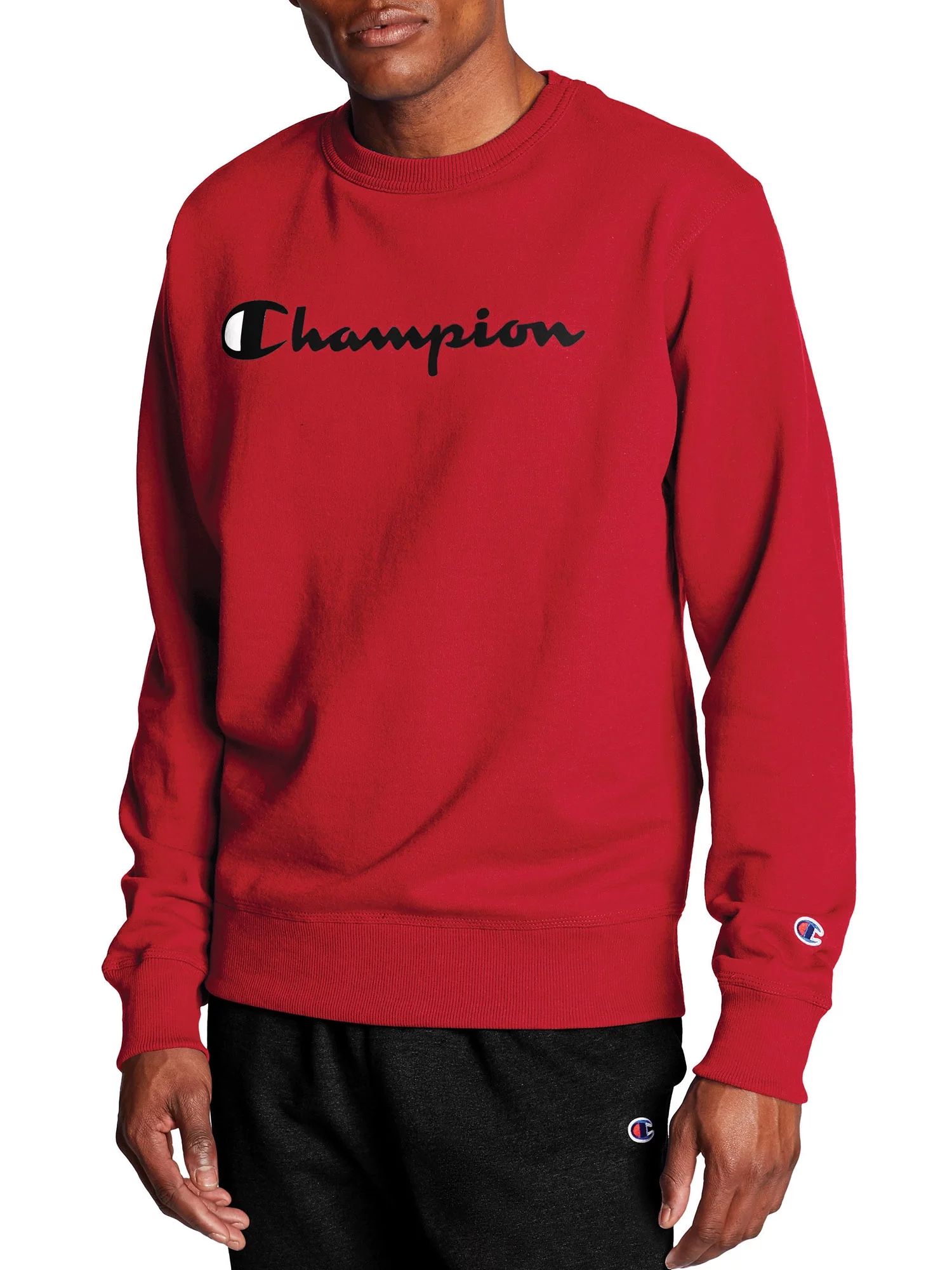 Champion Men's and Big Men's Powerblend Logo Crewneck Sweatshirt, up to size 2XL - Walmart.com | Walmart (US)