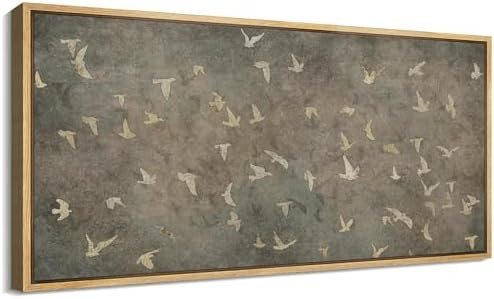 SIGNFORD Extra Large Framed Canvas Print Wall Art Rustic Bird Silhouette Art Vintage-Inspired Bir... | Amazon (US)