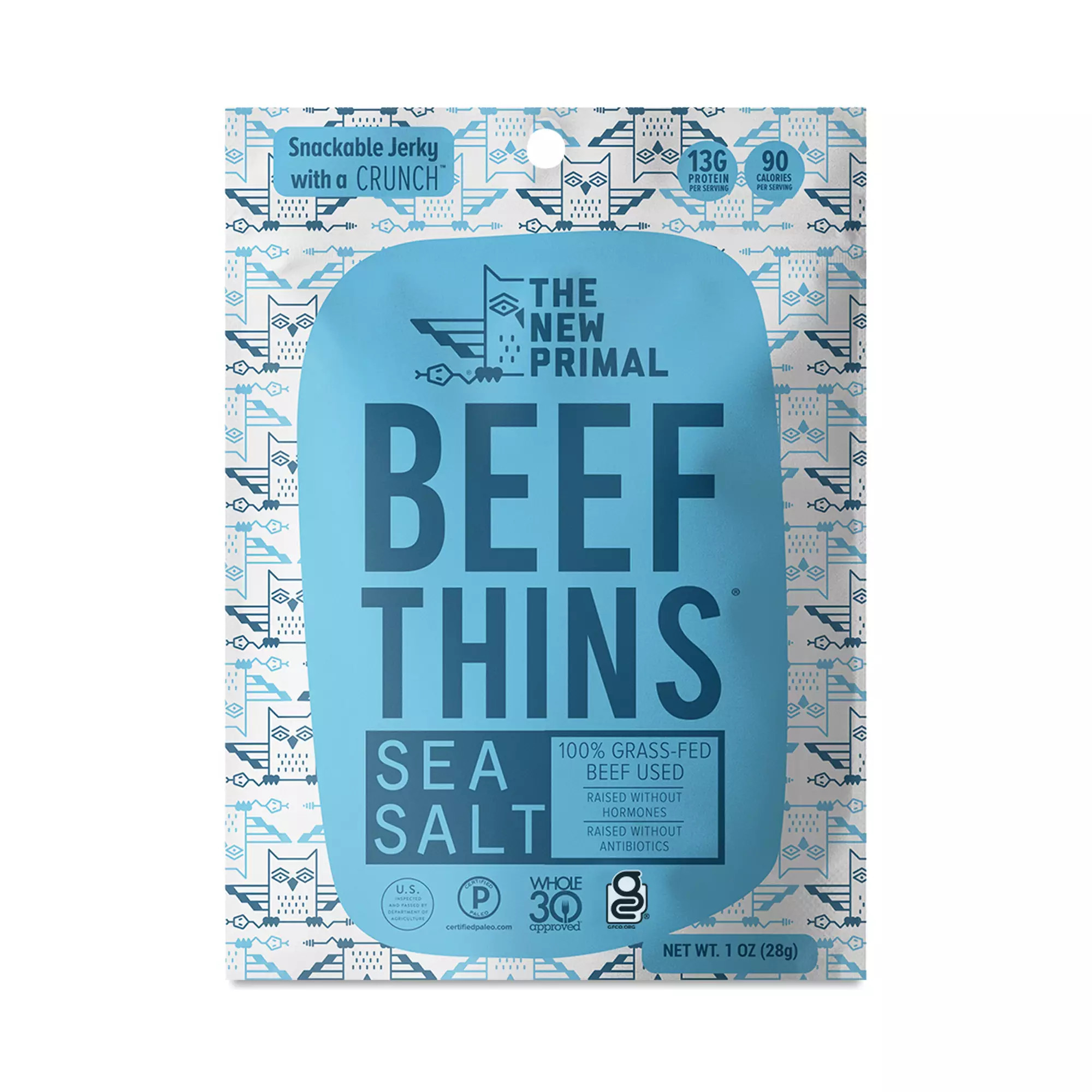 Grass-Fed Beef Thins, Sea Salt | Thrive Market