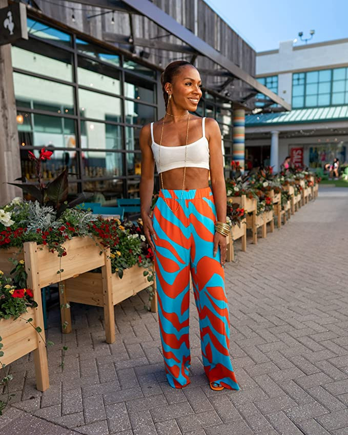 The Drop Women's Printed Wide Leg Pull On Pant by @victoriouslogan | Amazon (US)