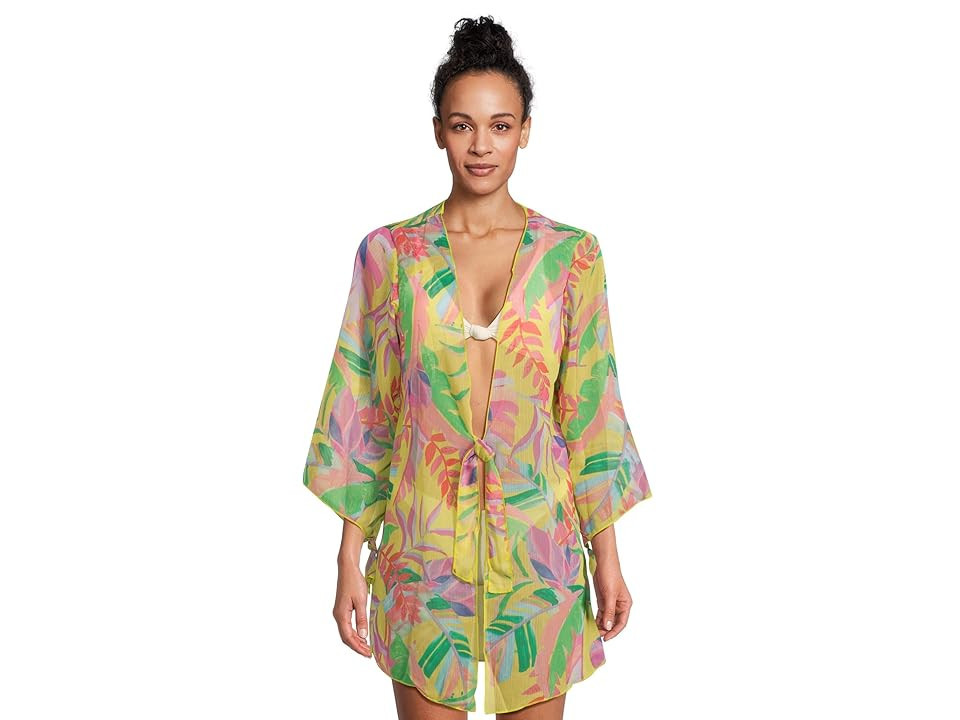 BECCA Costa Bella Chiffon Tunic Cover-Up Women's Swimwear : MD/LG, Polyester | Zappos