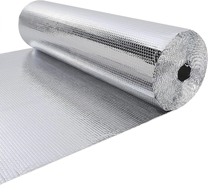 Reflective Insulation Sheet, 3.6mm Thick 24in x 16Ft Double Side Aluminum Foil Insulation for Win... | Amazon (US)