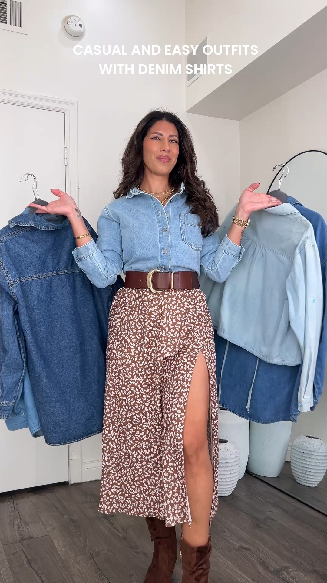 Casual and easy outfit ideas with denim shirts! Wearing small in all the skirts, wearing slip shorts underneath the black lace skirt and the white linen pants (they’re see through). 



#LTKMidsize #LTKootd #LTKSeasonal