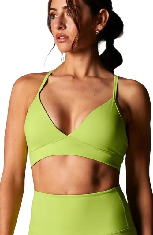 Tavi Adjustable Studio Bra in Lime at Nordstrom, Size Large | Nordstrom
