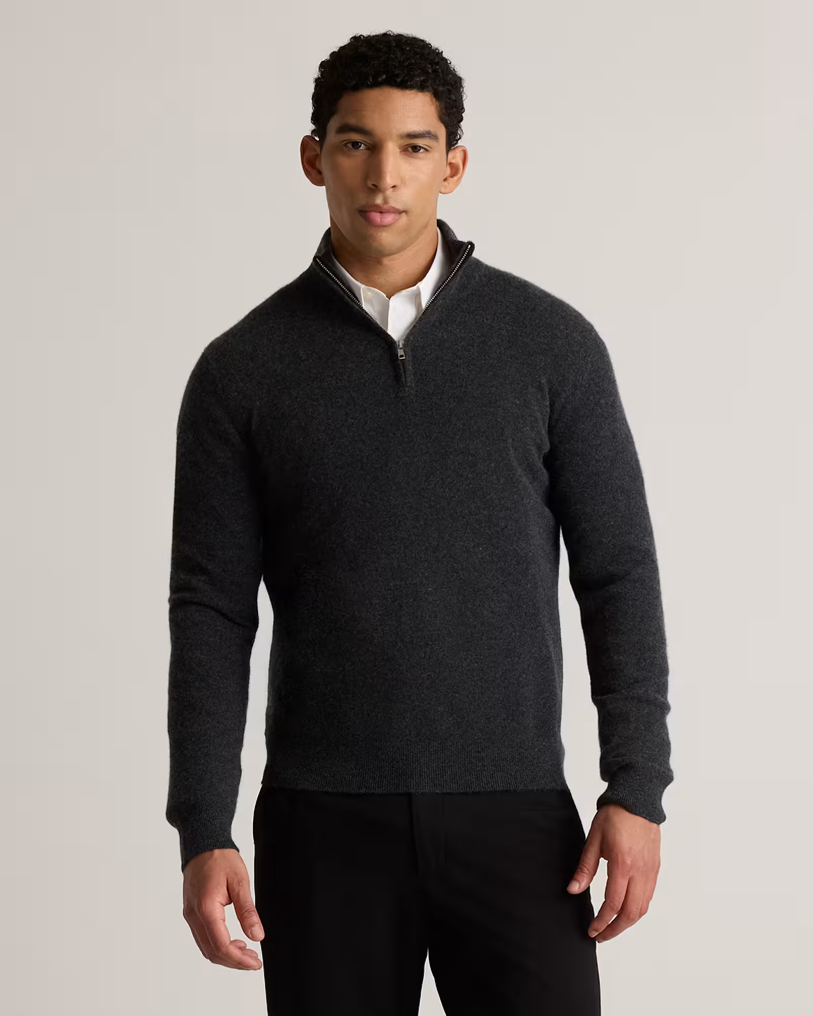 Mongolian Cashmere Quarter Zip Sweater | Quince