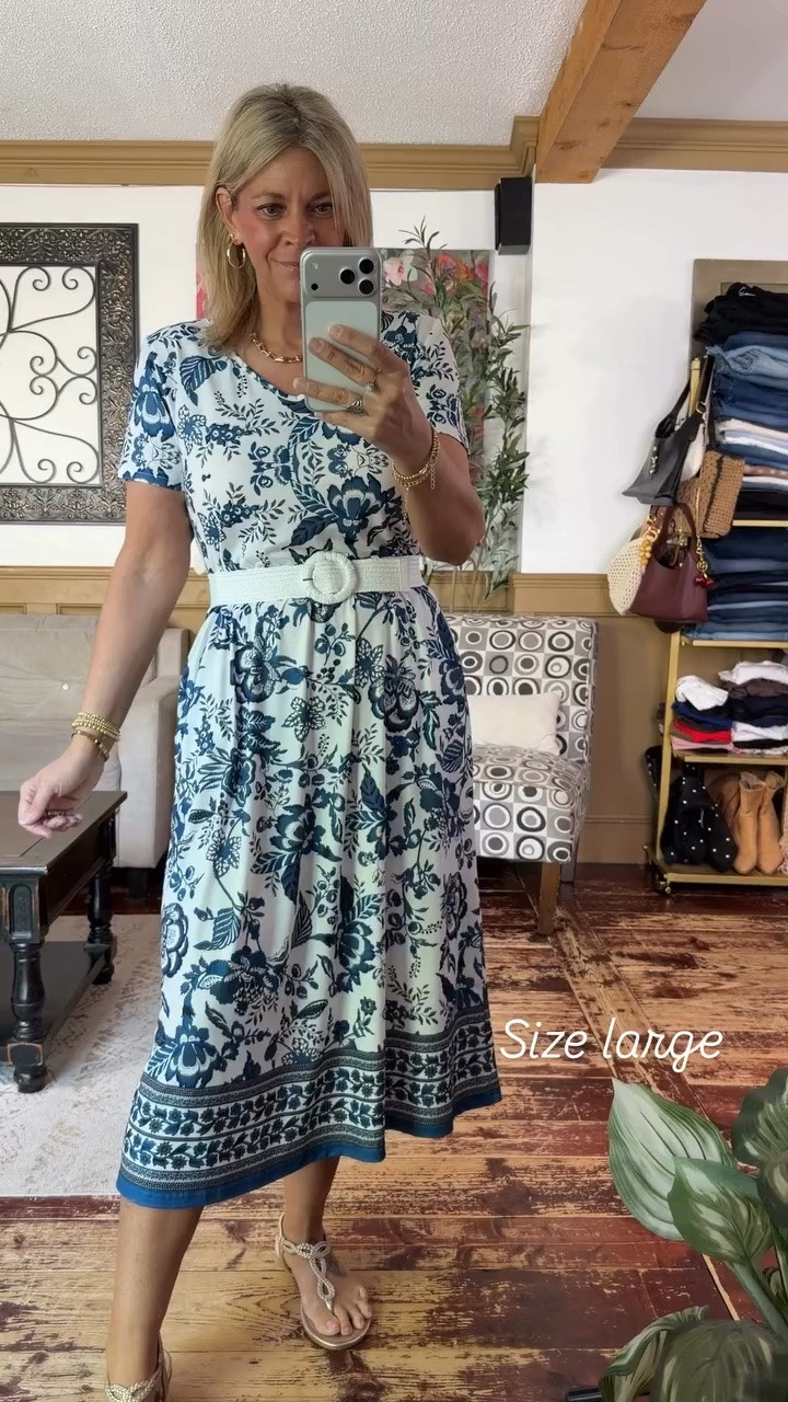 Size large in this comfy dress for summer

#LTKOver40 #LTKMidsize #LTKWorkwear