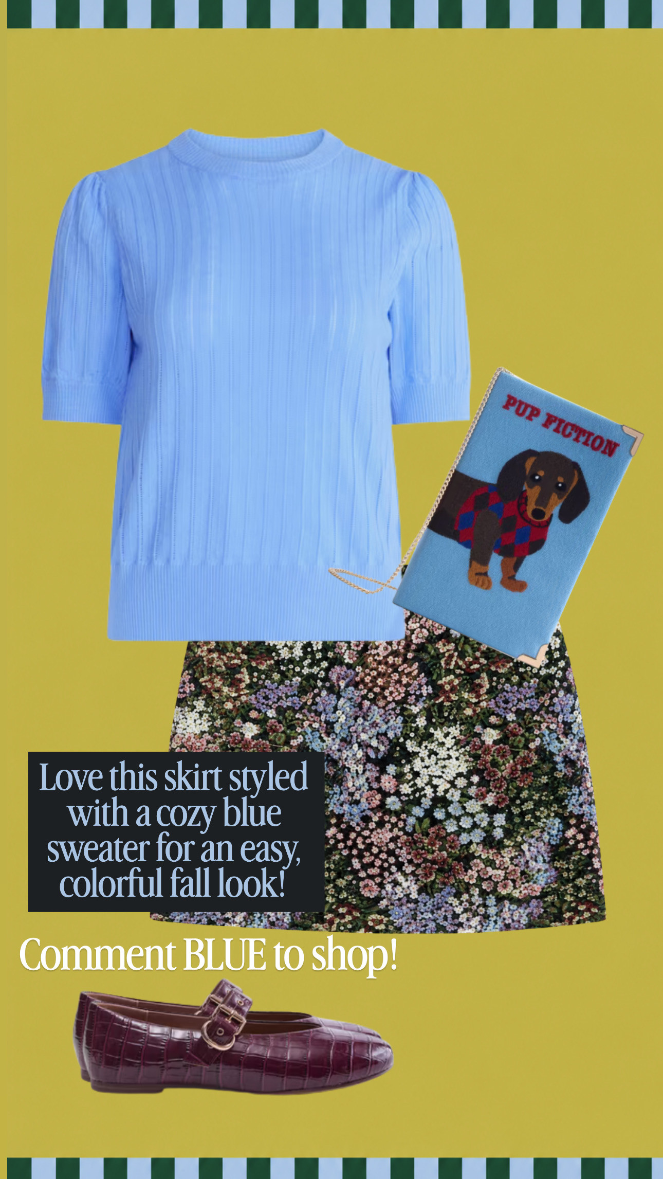 Love this skirt styled with a cozy blue sweater for an easy, colorful fall look!!

#LTKgrwm #LTKootd #LTKSeasonal
