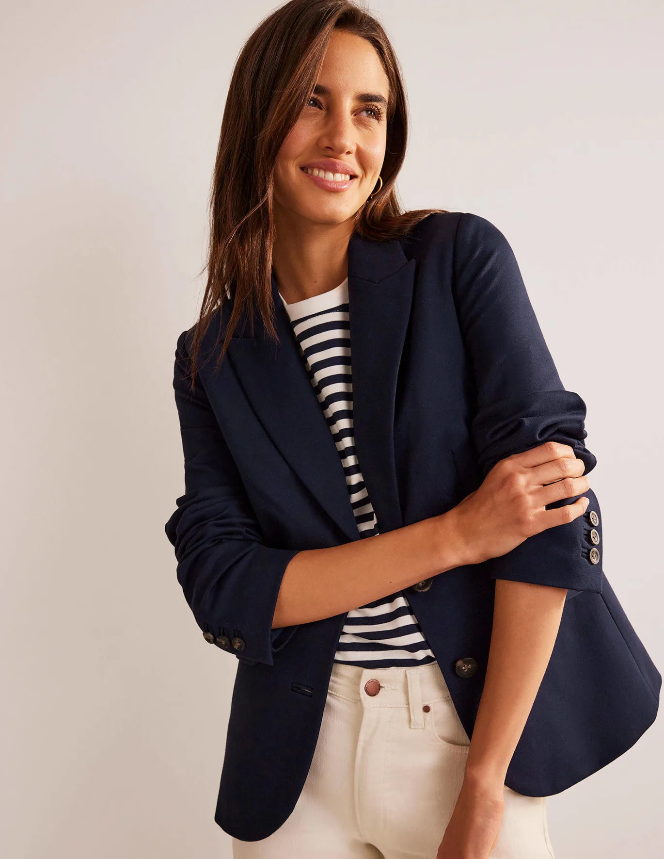 Semi Fitted Jersey Blazer | Boden (US)