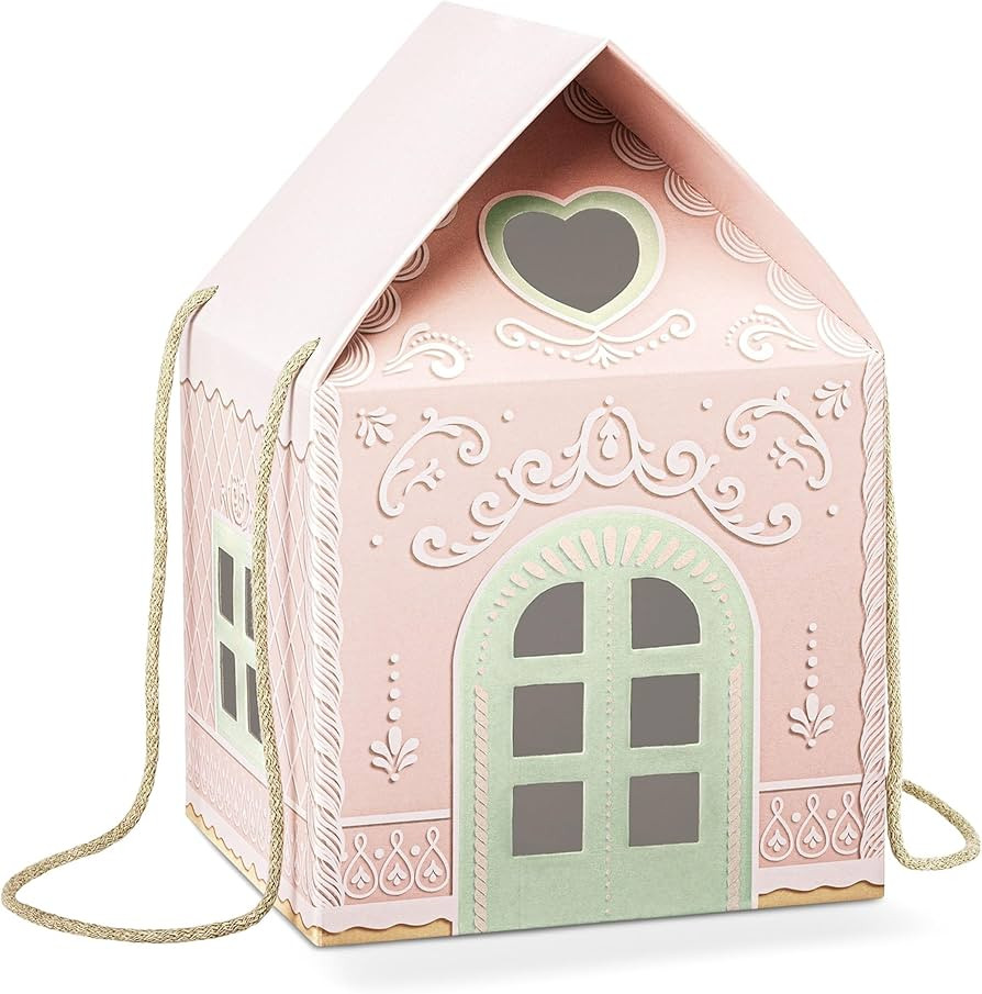 Boxes Craftory Set of 5 House Shaped Gift Boxes (7.87 x 7.87 x 7.08 inch) - Mansion Boxes Ideal for Christmas Gift Boxes and Christmas Boxes for Treats | Fairy Light Pink | Amazon (US)