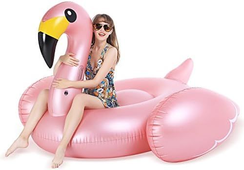 Jasonwell Giant Inflatable Flamingo Pool Float with Fast Valves Summer Beach Swimming Pool Floati... | Amazon (US)