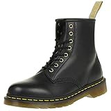 Dr. Martens Vegan 1460 Smooth Black Combat Boot, Fleix Rub, 7 UK/US Men's 8 Women's 9 D US | Amazon (US)