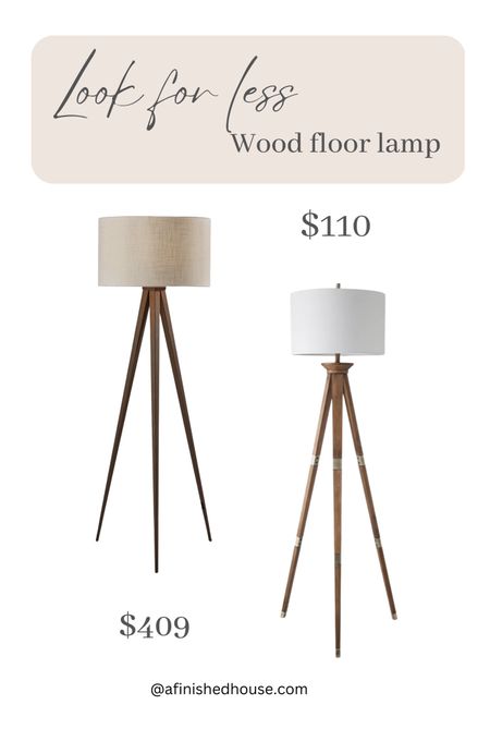 Look for less: wood floor lamp. 

Tripod lamp, target find, Pottery barn lamp. 



#LTKhome #LTKFind #LTKstyletip