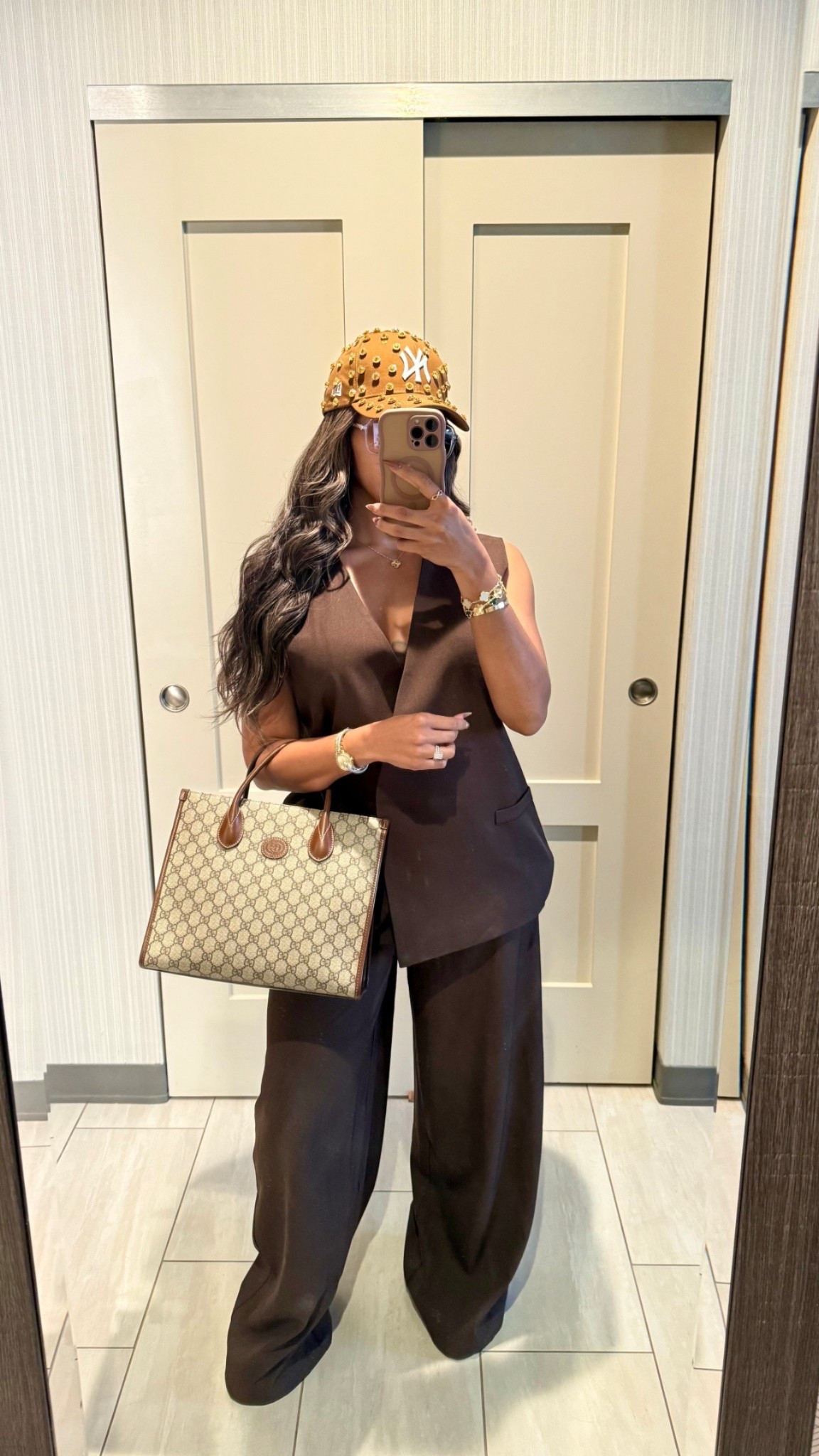 This 2-piece set from PLT is so comfy. It runs oversized so be sure to size down. I’m wearing a size 6 top and 8 pants, both are loose. Very breathable, perfect for travel!

#LTKItBag #LTKStyleTip