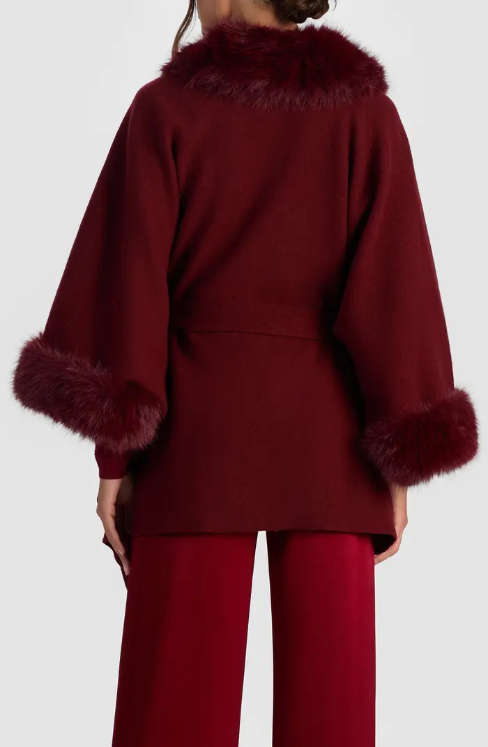 Joanne Wool Coat with Faux Fur Trim | Nordstrom
