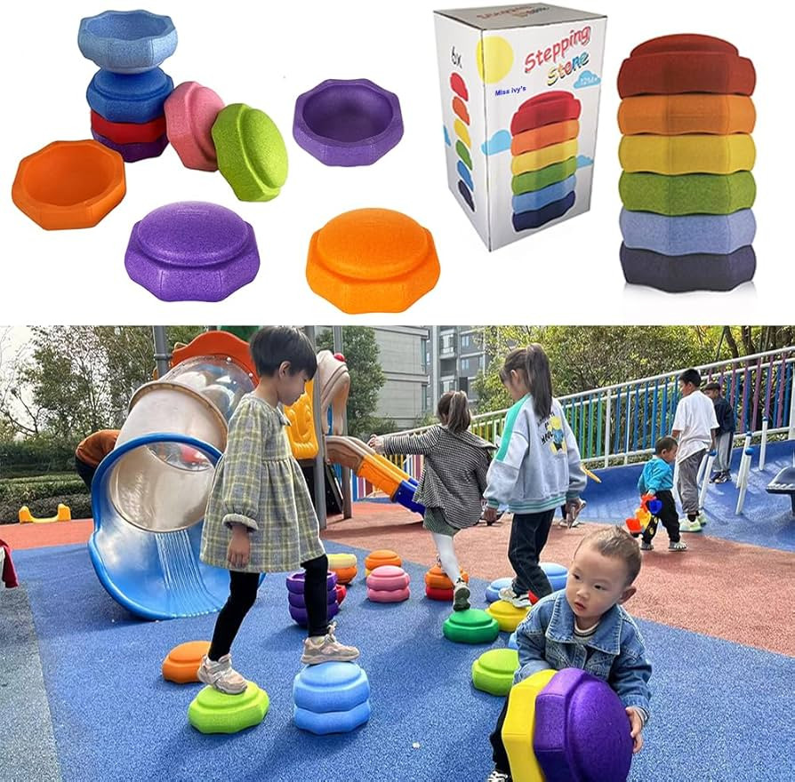 Miss ivy's Balance Stepping Stones for Kids and Also a Stacking Blocks Toy, Balance River Stones ... | Amazon (US)