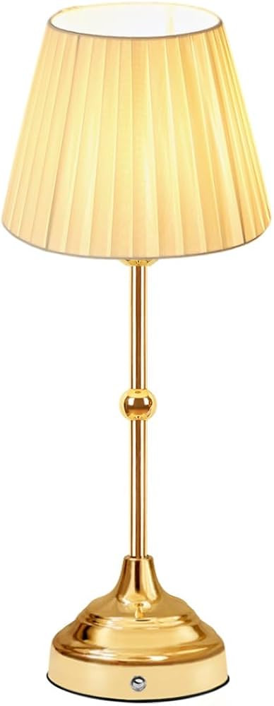 Portable LED Table Lamp with Touch Sensor, 3-Levels Brightness Metal Desk Lamp, Built-in Recharge... | Amazon (US)