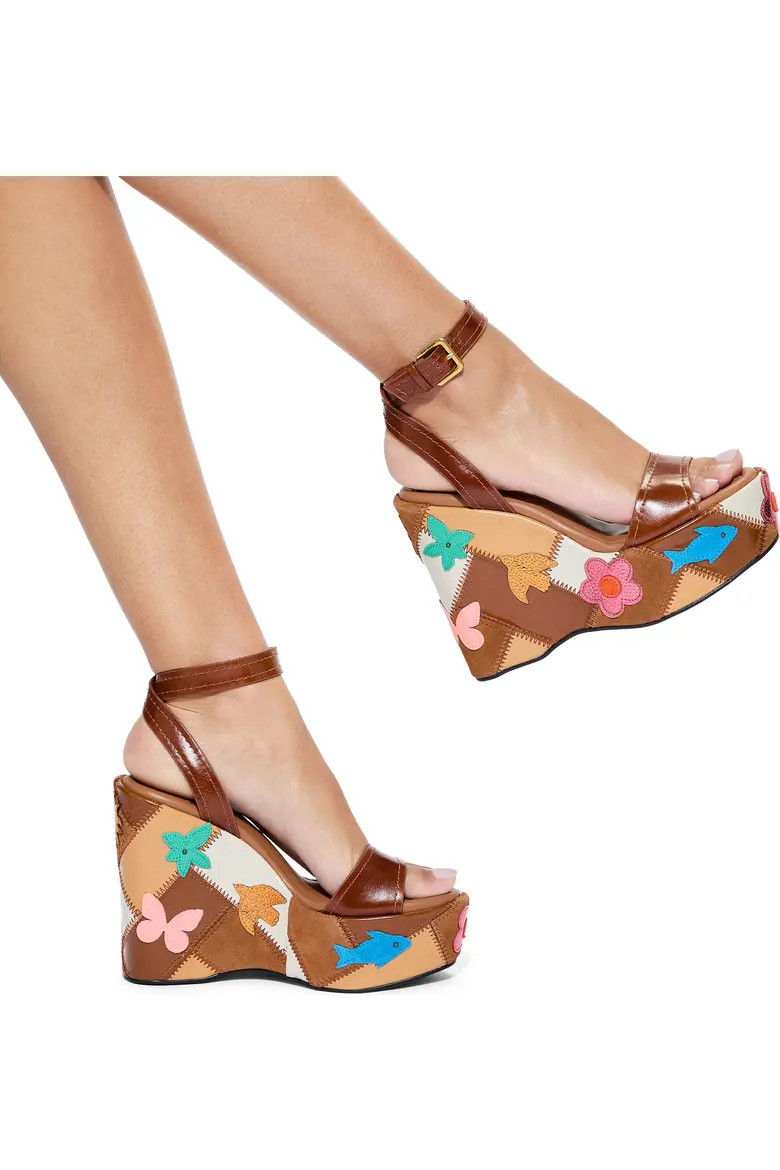 Patchwork Platform Wedge Sandal (Women) | Nordstrom | Nordstrom