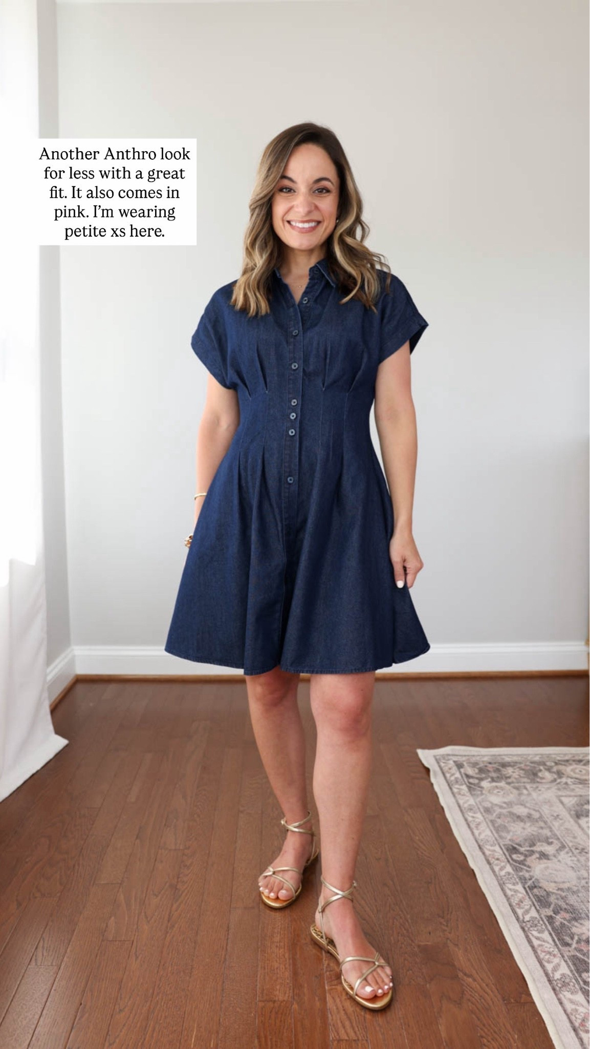 Petite-friendly dress with sleeves! 

Denim dress (Kohl’s): petite xs

#LTKPetite