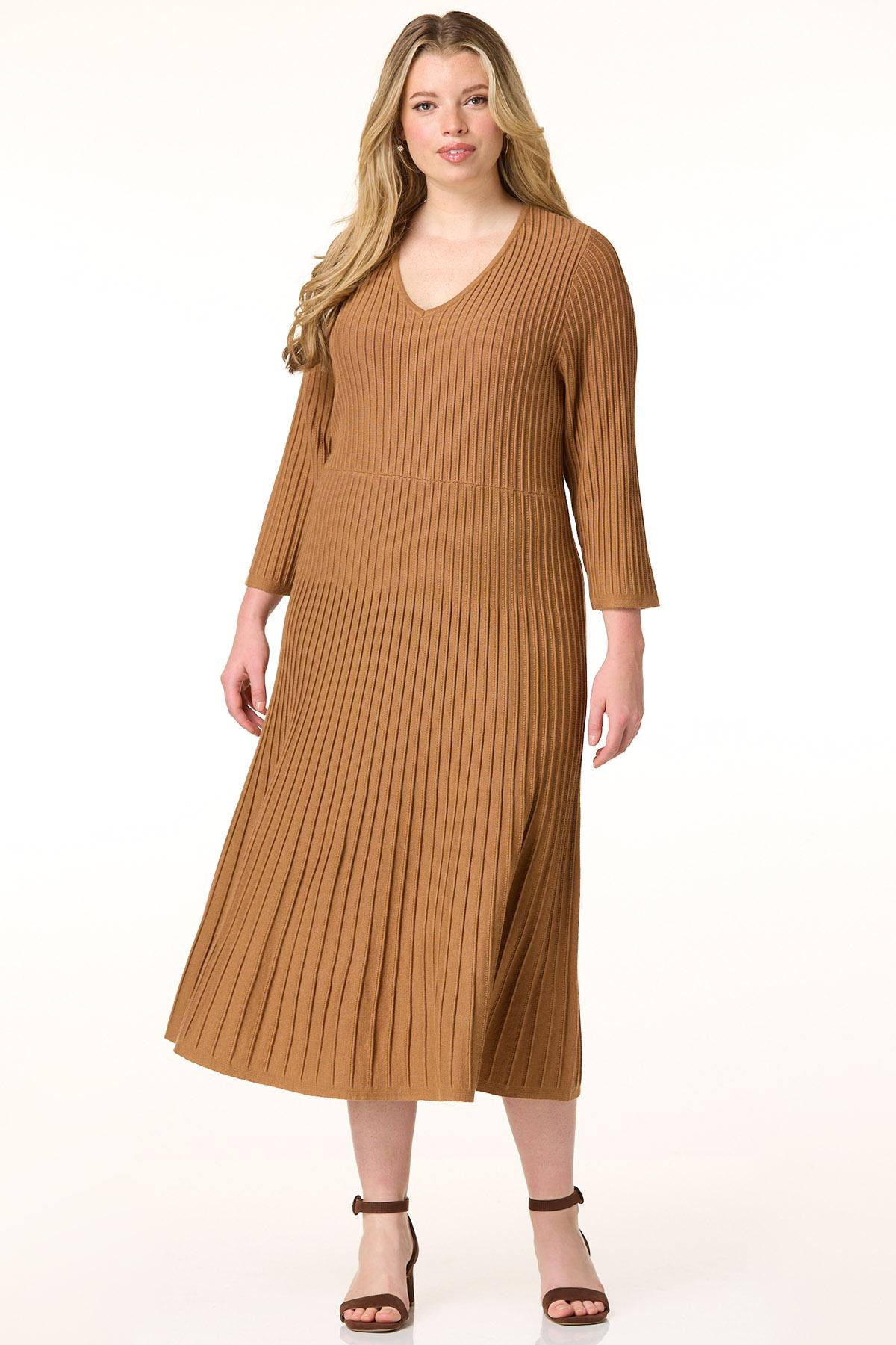 Plus Size Ribbed Sweater Dress | Cato Fashions