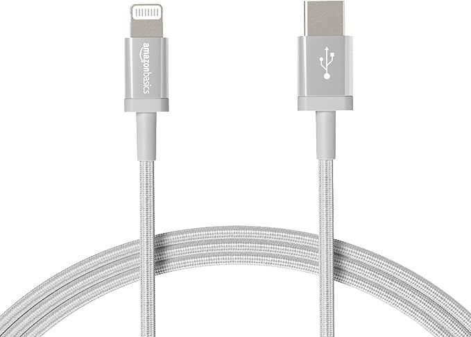 Amazon Basics iPhone Charger Cable, Nylon Braided USB-C to Lightning, MFi Certified, for Apple iP... | Amazon (US)