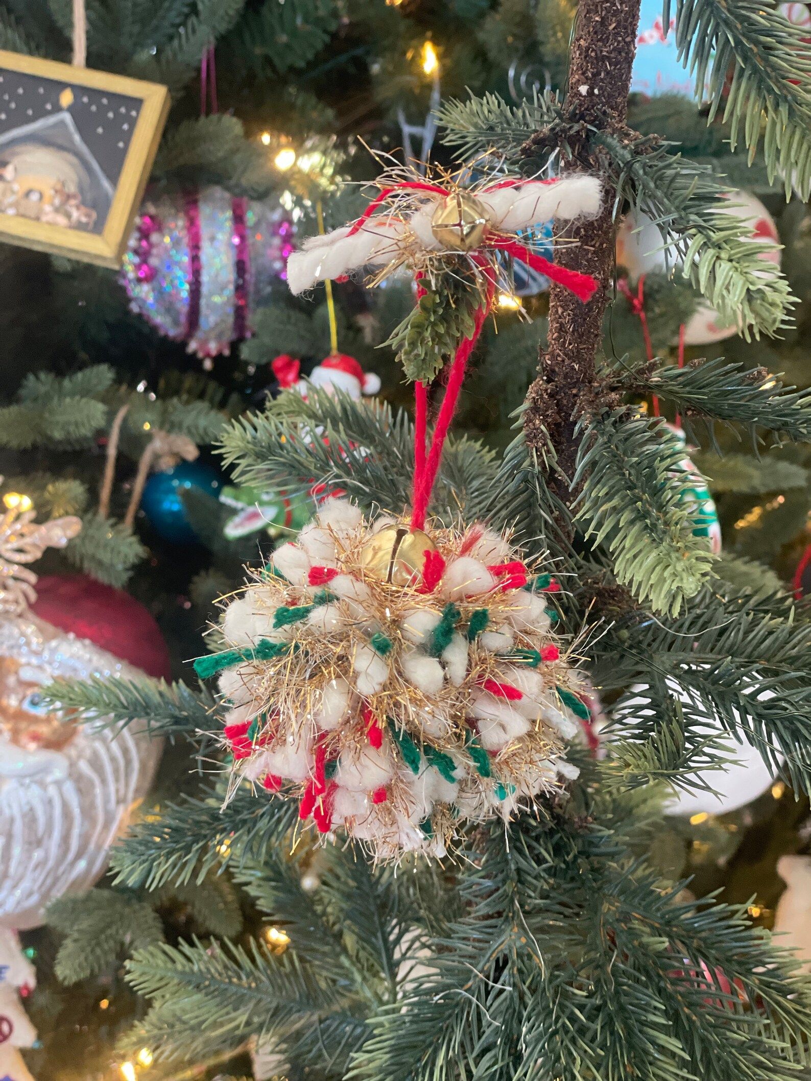 Pom Pom Christmas Ornament - Etsy | Etsy (US)