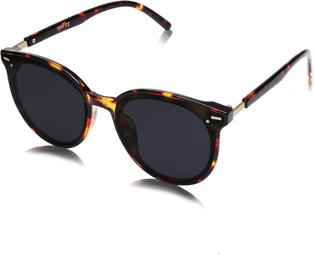 SOJOS Sunglasses Womens Trendy 2025 Classic Round Retro Vintage Shades Large Frame Sunnies SJ2067 | Amazon (US)