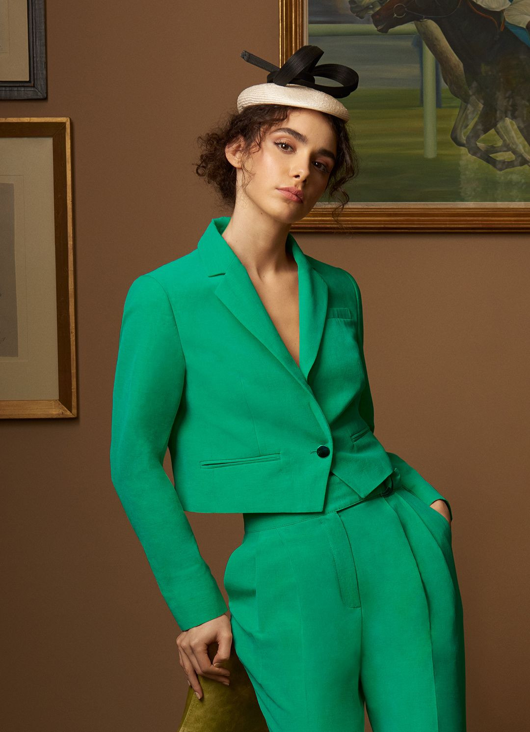 Marta Green Linen-Blend Blazer | L.K. Bennett (UK)