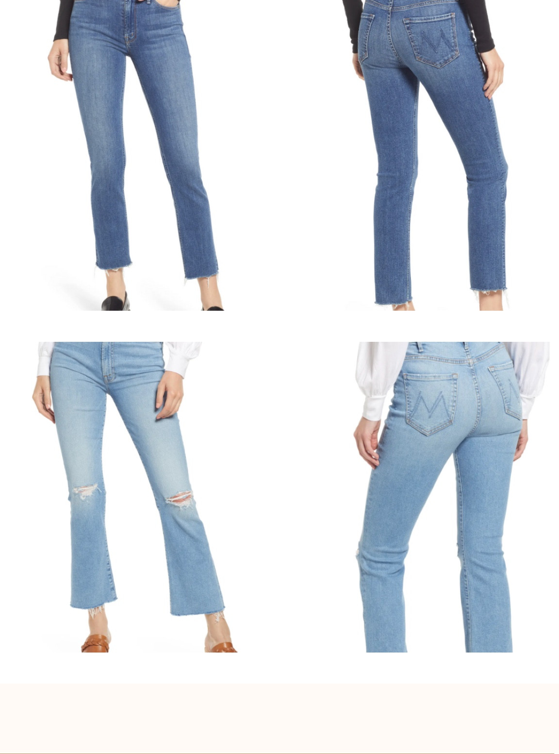 I usually wear a 27 in Mother! They have good stretch 

https://liketk.it/3On8g