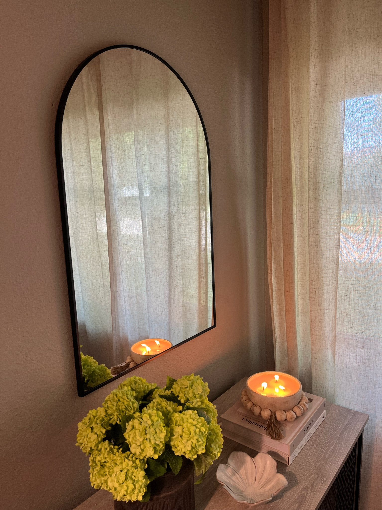 The prettiest Arch mirror, black alloy mirror, arch shape mirror

#LTKhome #LTKunder100 #LTKFind