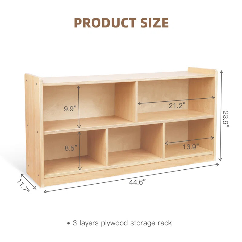 Isabelle & Max™ Montessori Shelf 5-Section Aldarcie 23.6" H X 44.6" W Bookcase & Reviews | Wayf... | Wayfair North America