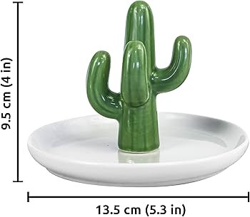 OSOPOLA Cactus Ring Holder for Jewelry - Ceramic Jewelry Tray Rings/Bracelets/Earrings/Trinket Or... | Amazon (US)
