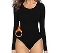 MANGOPOP Women's Round Collar Clothing Short Sleeve Long Sleeve Tops T Shirt Bodysuit | Amazon (US)