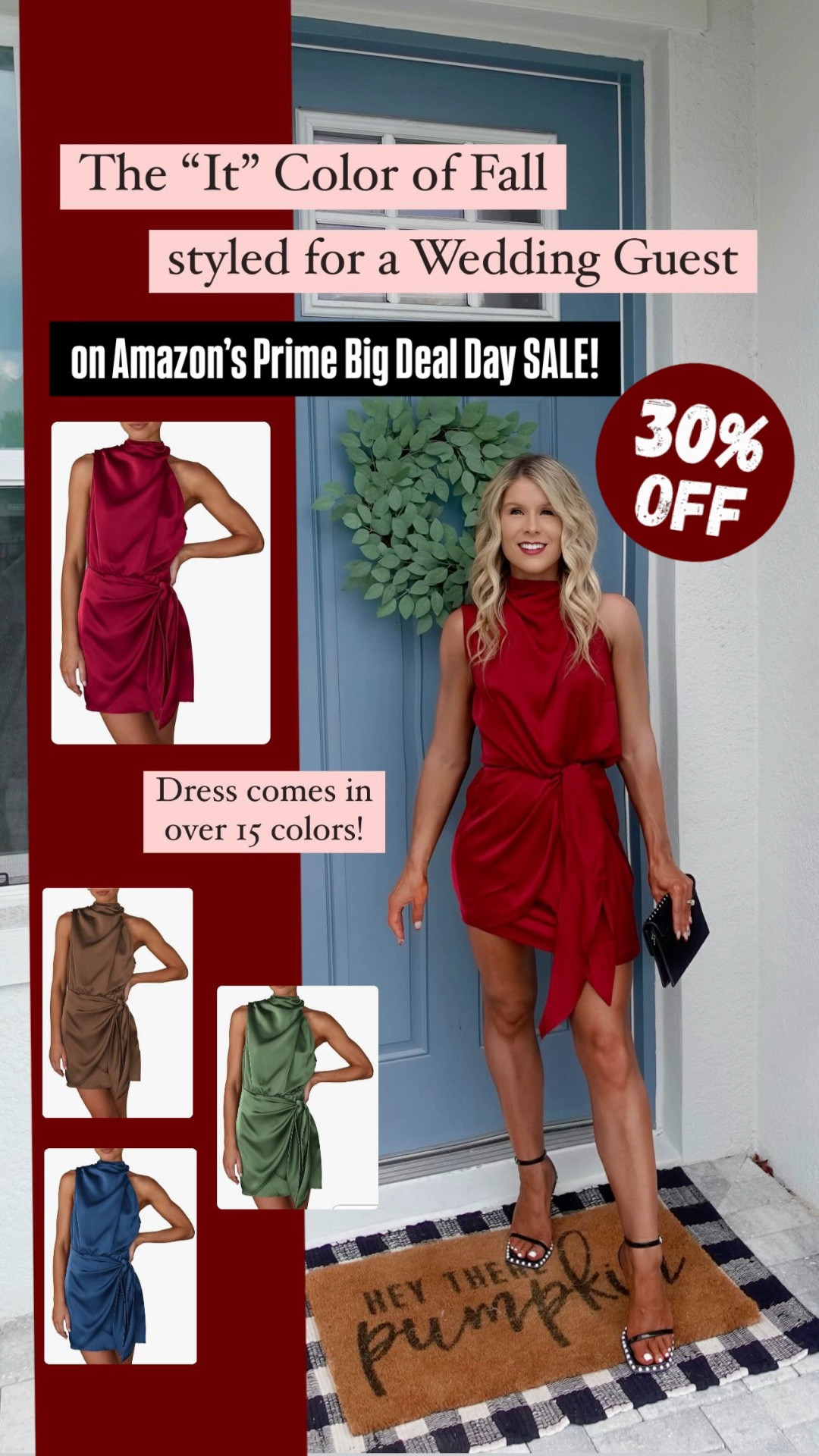 WEDDING GUEST DRESS ON SALE! 

The party dress or special event dress is 30% off now! This winter + fall wedding guest dress from Amazon comes in a variety of color options to fit any season. This cocktail dress also comes in neutral colors. This deep red wine mini dress is the perfect cocktail dress. The waist tie detail is adjustable and causes ruching over the waist for a very flattering fit. This burgundy dress has satin material which elevates its appearance.

#LTKSaleAlert #LTKFindsUnder50 #LTKWedding
