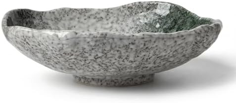 DOWAN 9.5" Wabi-Sabi Decorative Bowl, Irregular Moss Green Glazed Ceramic Catchall Bowl for Keys ... | Amazon (US)