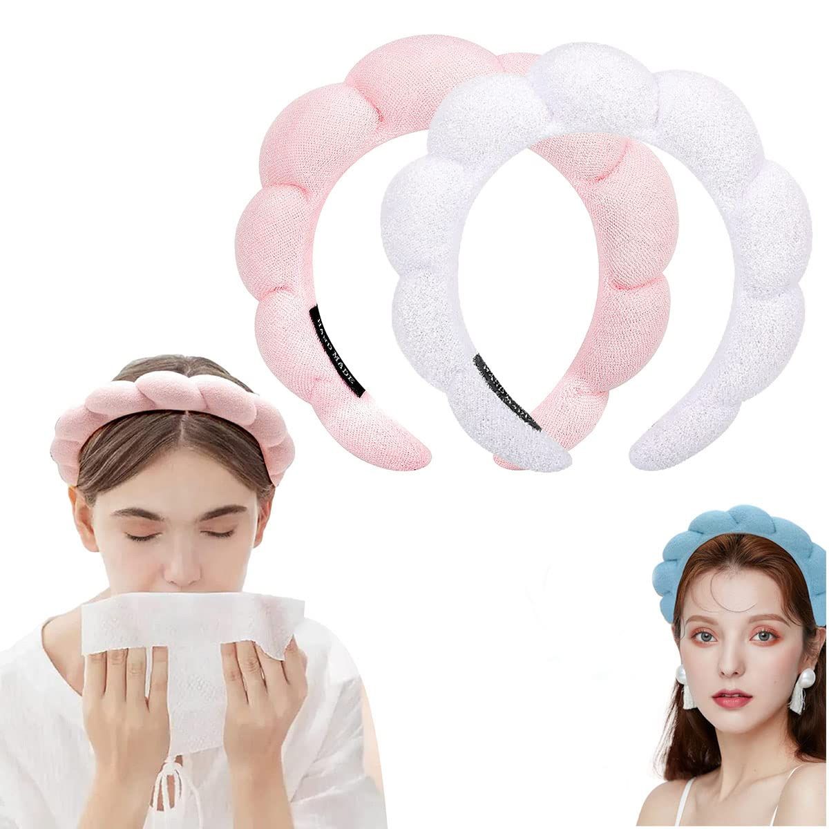 Mimi and Co Spa Headband for Women,Sponge & Terry Towel Cloth Fabric Head Band for Skincare,Face ... | Amazon (CA)