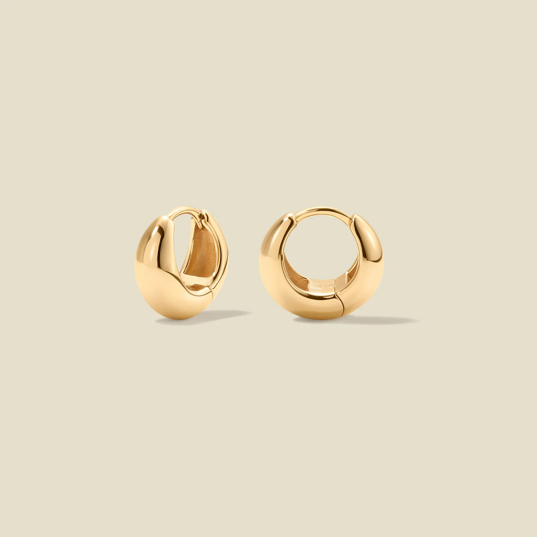 Gloss Chubby Huggie Hoop Earrings | Made By Mary | Made By Mary