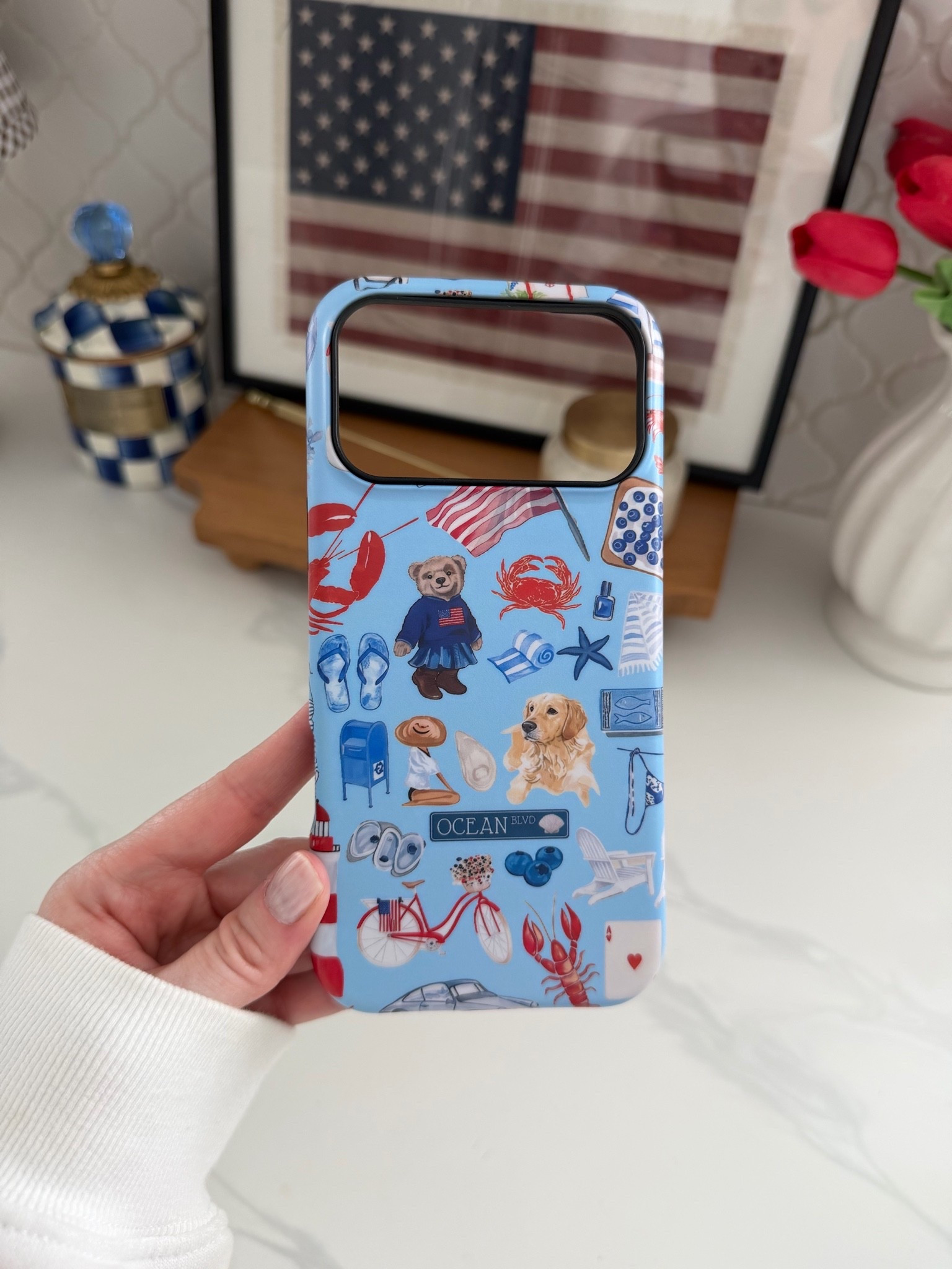 absolute cutest Ralph Lauren inspired coastal phone case 🦞🐚 under $15!