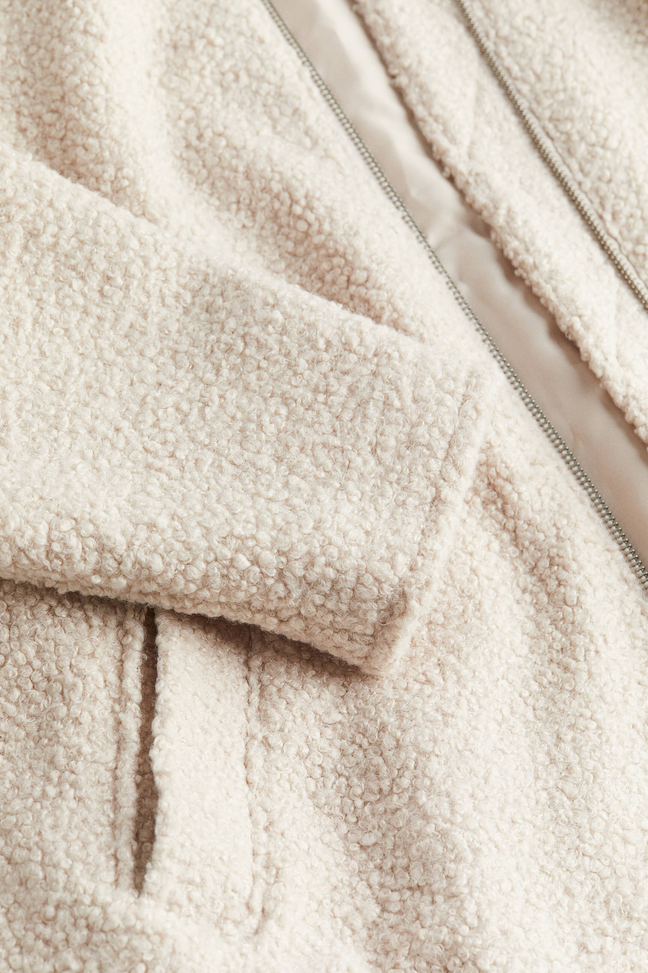 Oversized Teddy Fleece Bomber Jacket - Light beige - Ladies | H&M CA | H&M (US + CA)