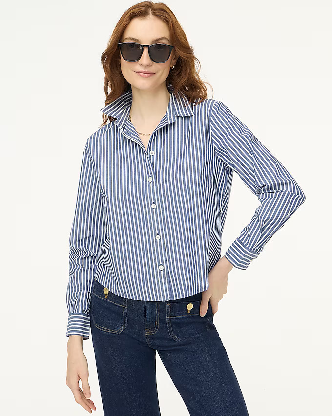 Striped modern button-up shirt | J.Crew Factory
