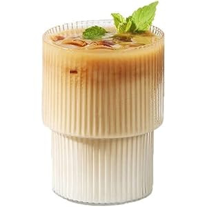 Galateo Italia Victoria Premium Ribbed Drinking Glasses - Rippled Classic Borosilicate Design - Cock | Amazon (CA)