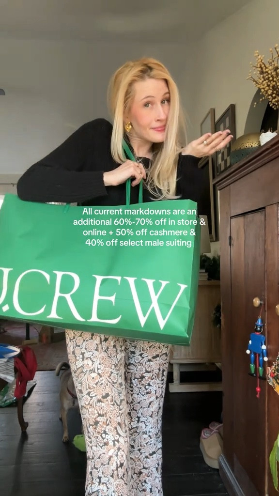 Everything from my j. Crew haul on tiktok
Sadly the sailor jeans are sold out but their wide leg jeans are excellent (buy you typical size or size up one if you have more to love in the hips 

Sale finds | jcrew sale | leather skirt | jeans | wide leg jeans | corduroy | oversized sweater | crop top | vacation outfit | sequin top | charm necklace 

#LTKSaleAlert #LTKStyleTip #LTKFindsUnder50