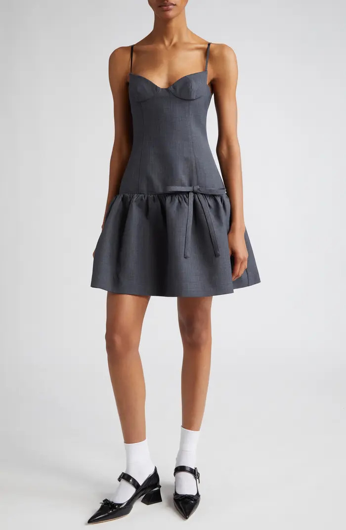 Shushu/Tong Bowknot Twill Corset Dress | Nordstrom | Nordstrom