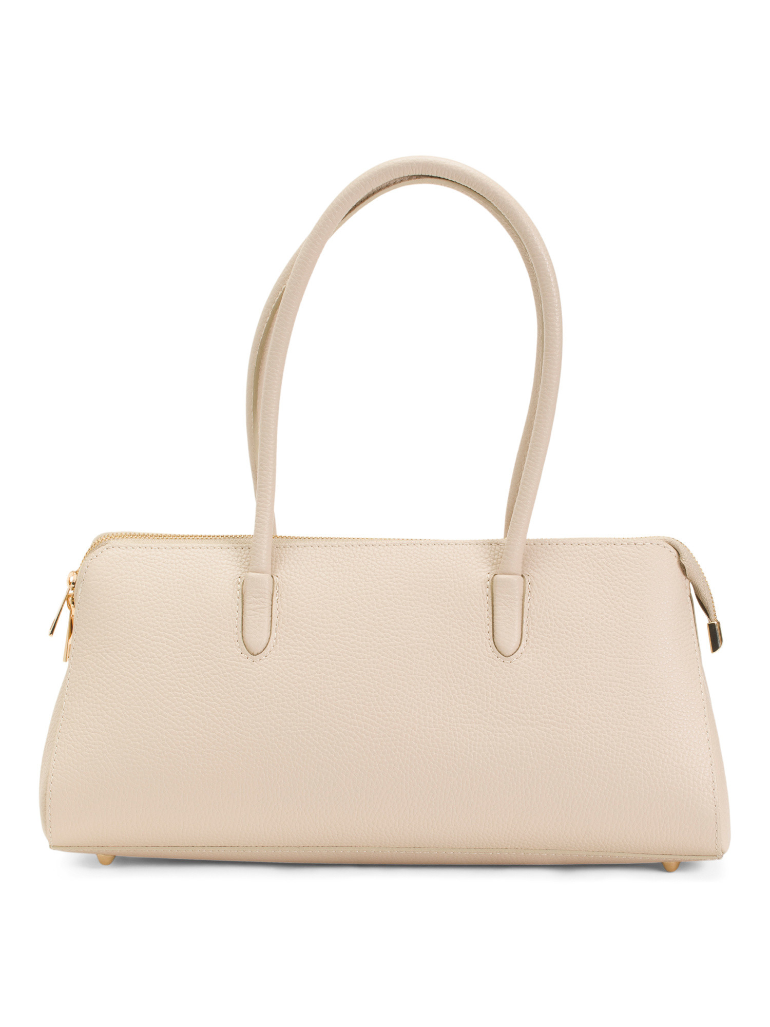 Made In Italy Leather East West Double Handle Satchel | TJ Maxx
