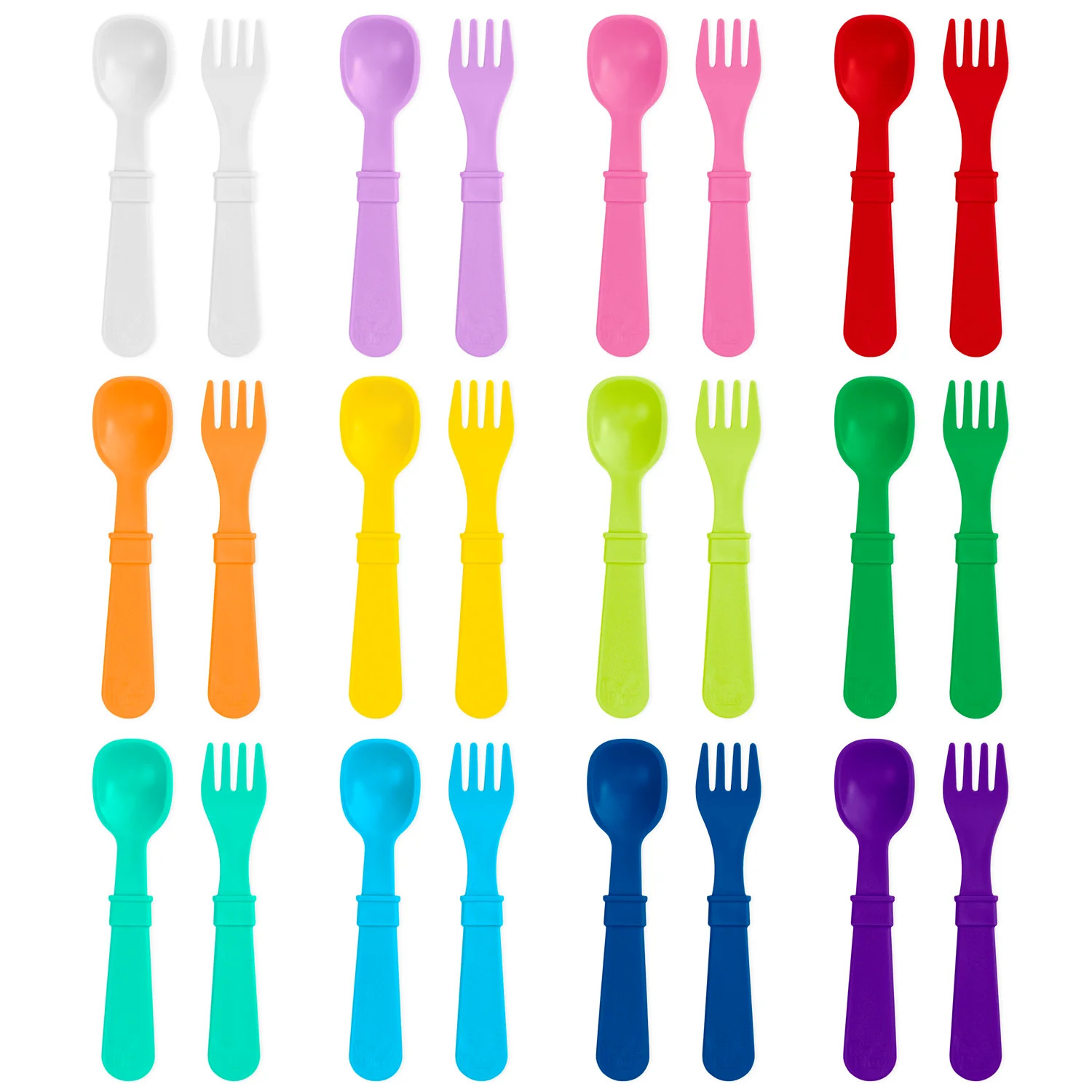 Re-Play Toddler Utensil Rainbow Collection | Family Tableware Made in the USA from Recycled Plast... | Re-Play