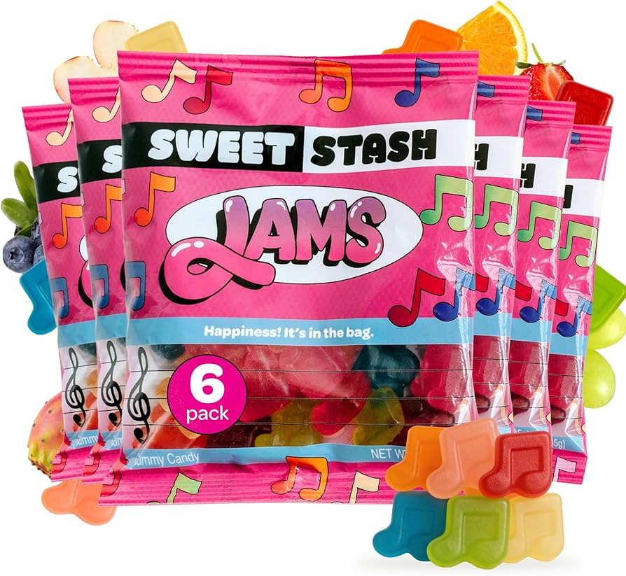 Sweet Stash Jams 6 Pack Fruit Gummies \u2013 6 Flavor Mix Gluten Free Gummies Made with Natural I... | Amazon (US)
