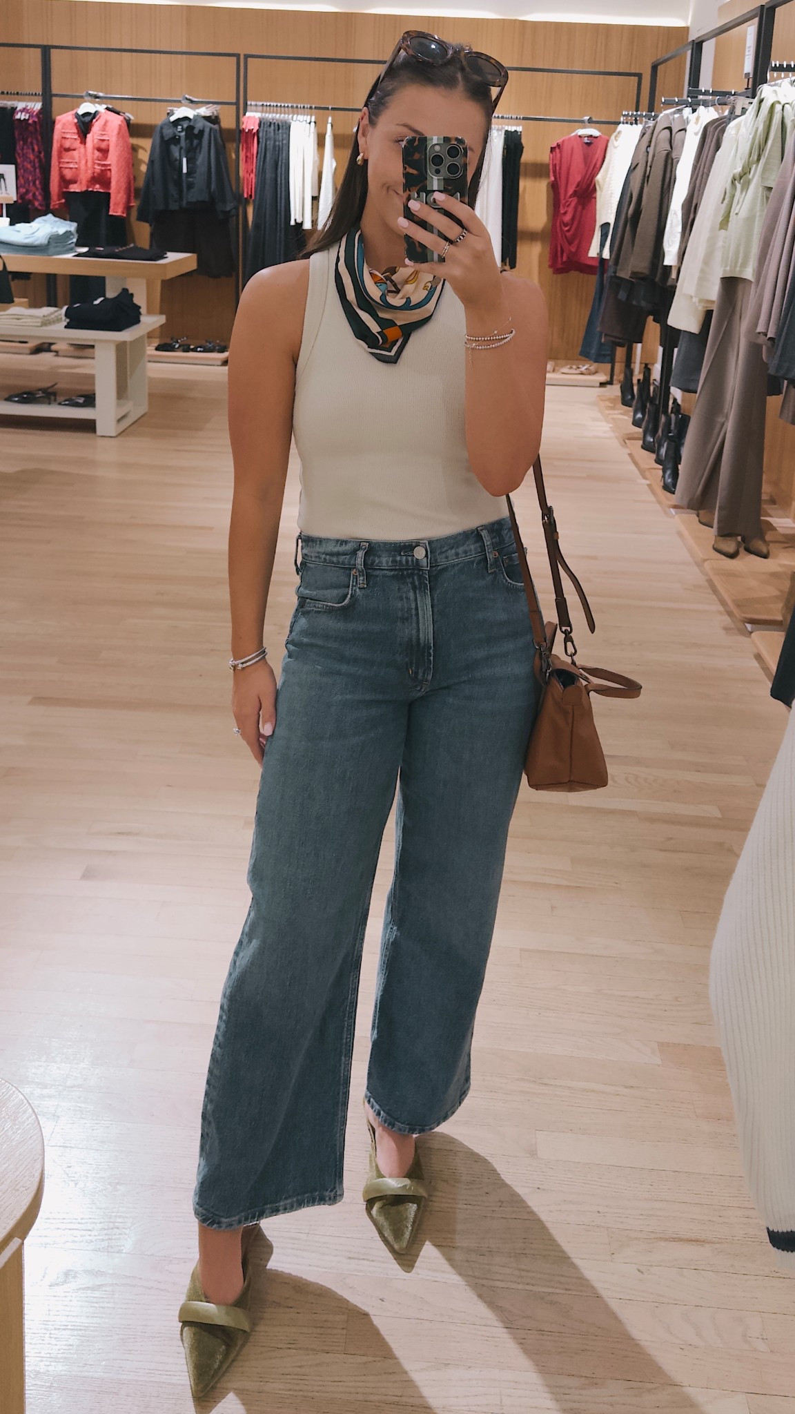 #OOTD while running out to do a little 🛍️ I kept it simple with some of my everyday basics, but dressed it up a bit with accessories—like this neck scarf from Amazon that I’m obsessed with! Such an easy way to make a casual fit feel more pulled together! Everything is linked in my LTK🫶

#LTKFindsUnder50 #LTKFindsUnder100