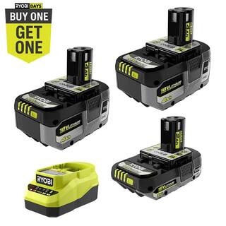 ONE+ 18V Lithium-Ion HIGH PERFORMANCE Starter Kit with 2.0 Ah Battery, (2) 4.0 Ah Batteries, and ... | The Home Depot