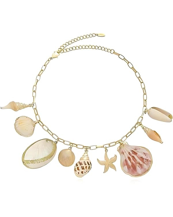Ettika Necklace for Women. Private Island 18k Gold Plated Assorted Shell Necklace. Fashion Jewelr... | Amazon (US)