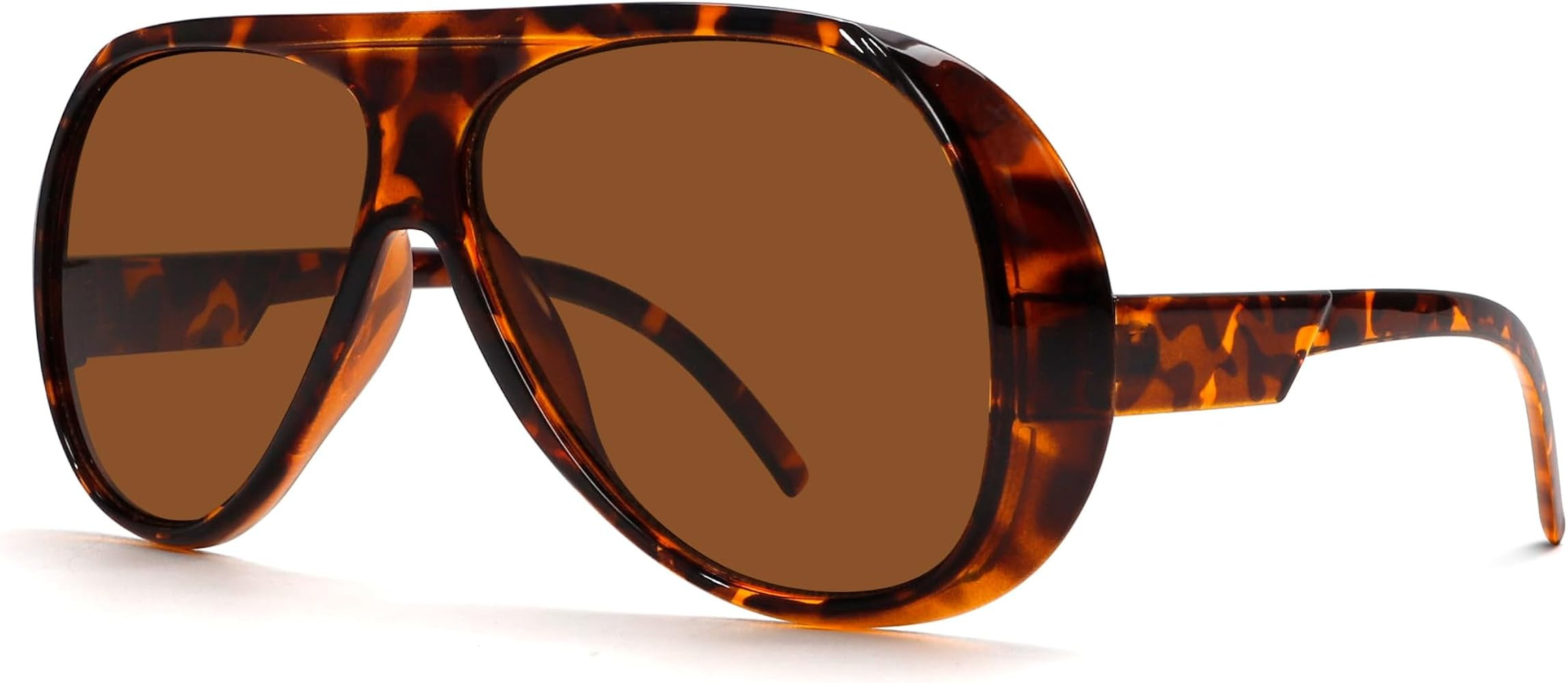 Trendy Aviator Sunglasses for Women Men, Retro 70s Sun Glasses, Oversized glasses UV400 | Amazon (US)