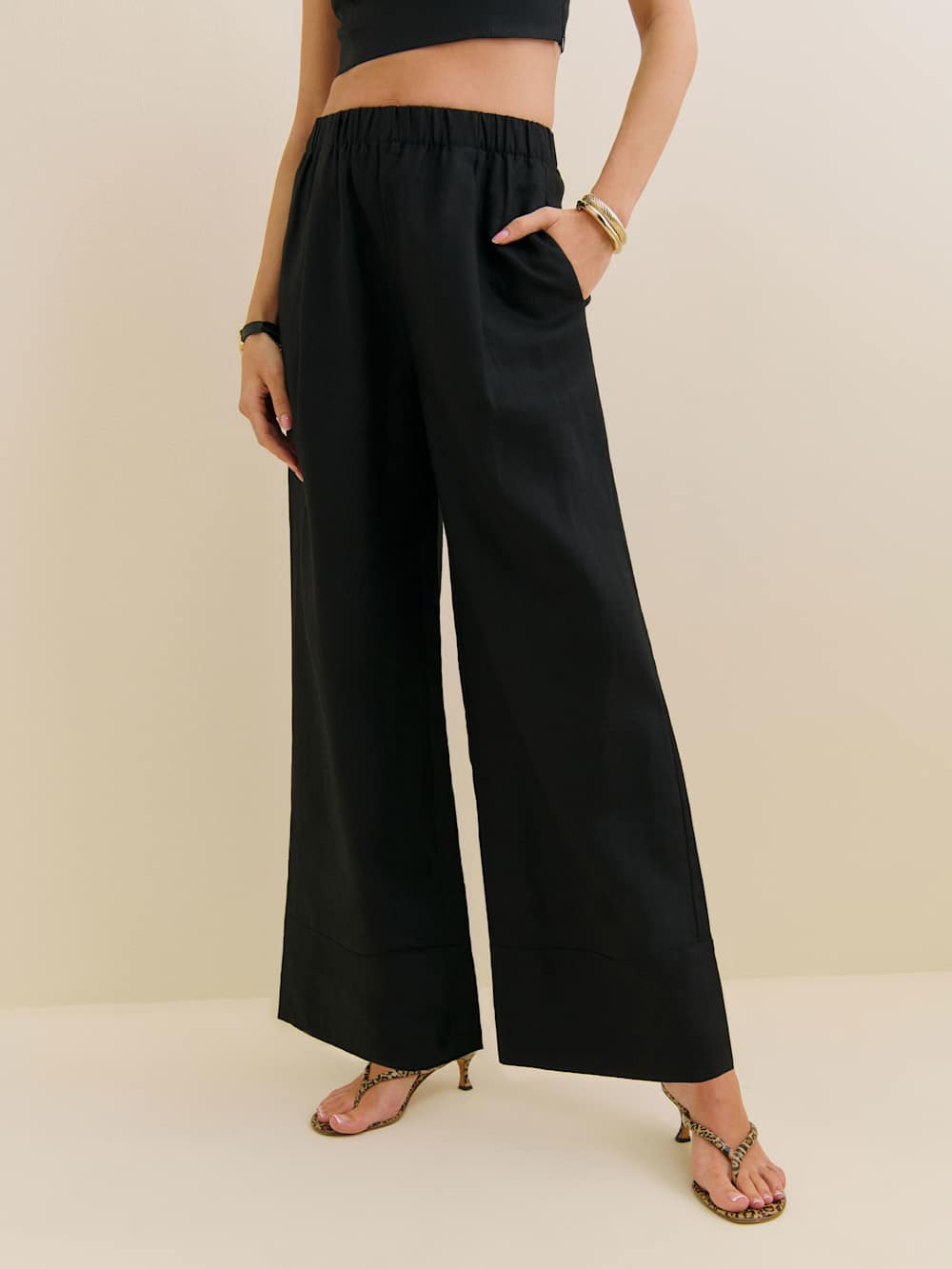 Fernando Linen Wide Leg Pant | Reformation (Global)